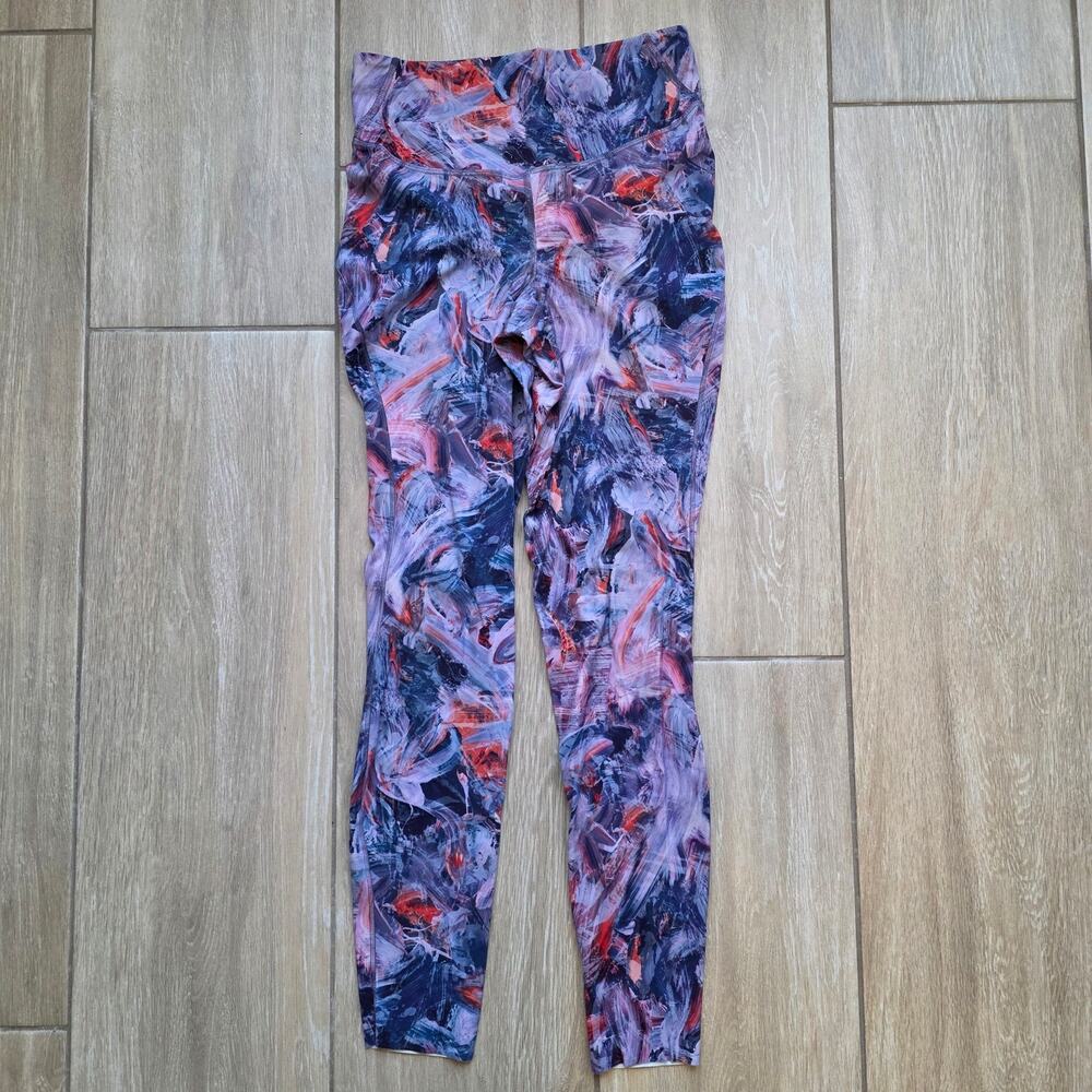 Lululemon Wunder Under High Rise Leggings Womens 6 Multicolor Abstract Yoga